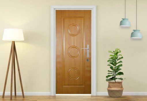 steel doors with wooden finish